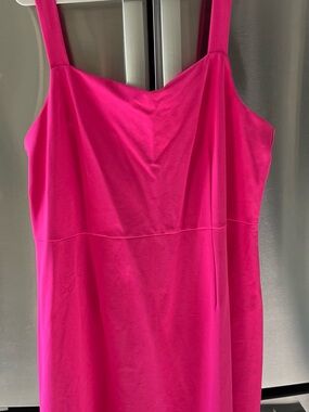 Pink Sleeveless Shift Dress